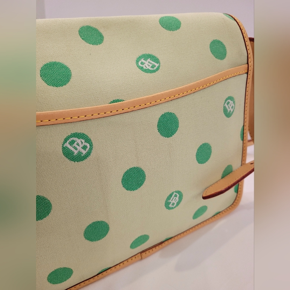 Dooney & Bourke Vintage East/West Flap  Green Mini Bubbles USA - Picture 14 of 14